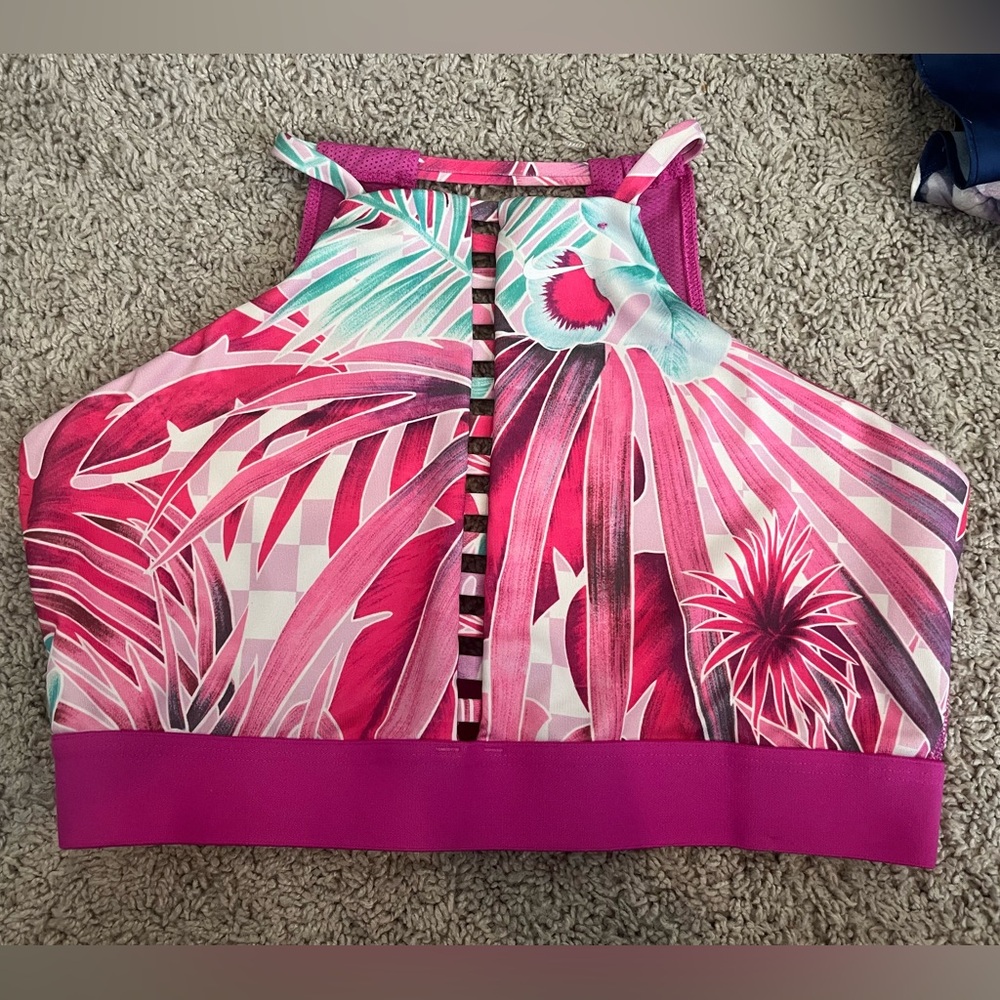 Lovely tropical sports bra